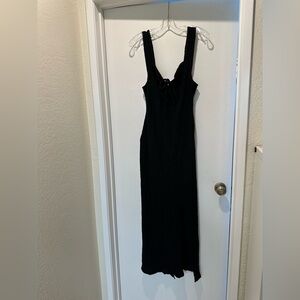 Free People FP Beach Elena Bodycon Black Maxi Dress Size Small